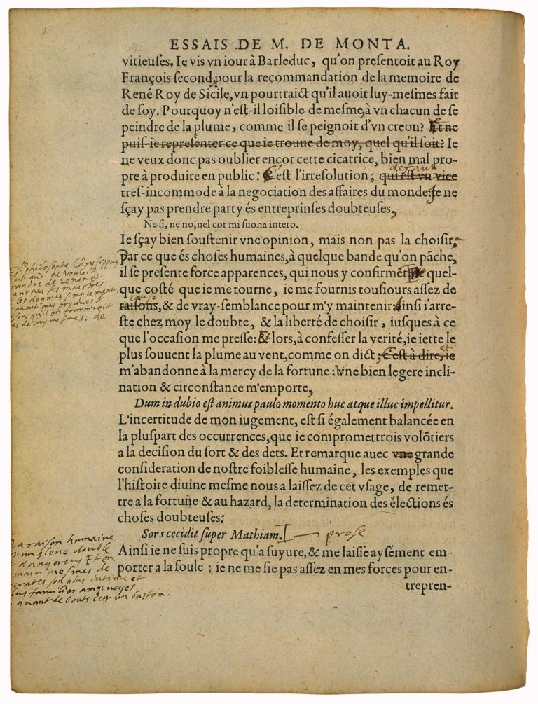De la Præsumption de Michel de Montaigne - Essais - Livre 2 Chapitre 17 - Édition de Bordeaux - 022
