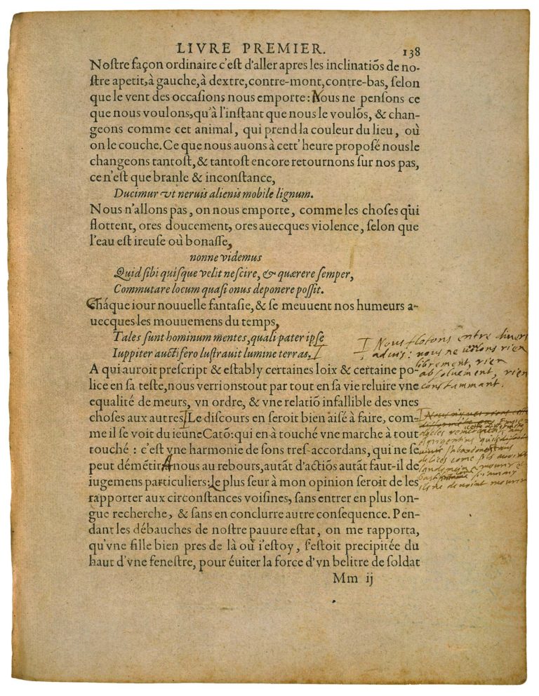 De l’inconstance de nos actions de Michel de Montaigne - Essais - Livre 2 Chapitre 1 - Édition de Bordeaux - 003