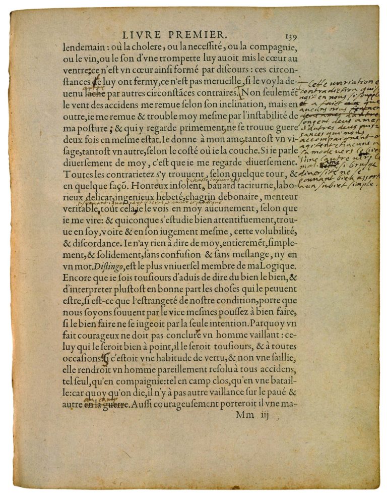 De l’inconstance de nos actions de Michel de Montaigne - Essais - Livre 2 Chapitre 1 - Édition de Bordeaux - 005