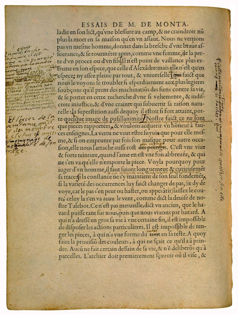 De l’inconstance de nos actions de Michel de Montaigne - Essais - Livre 2 Chapitre 1 - Édition de Bordeaux - 006