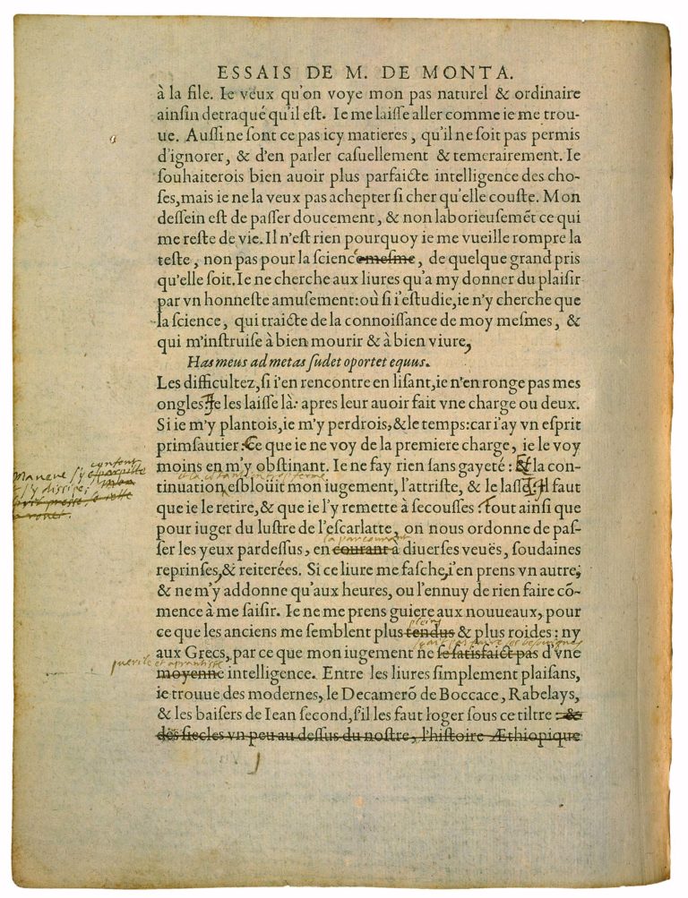 Des Livres de Michel de Montaigne - Essais - Livre 2 Chapitre 10 - Édition de Bordeaux - 003