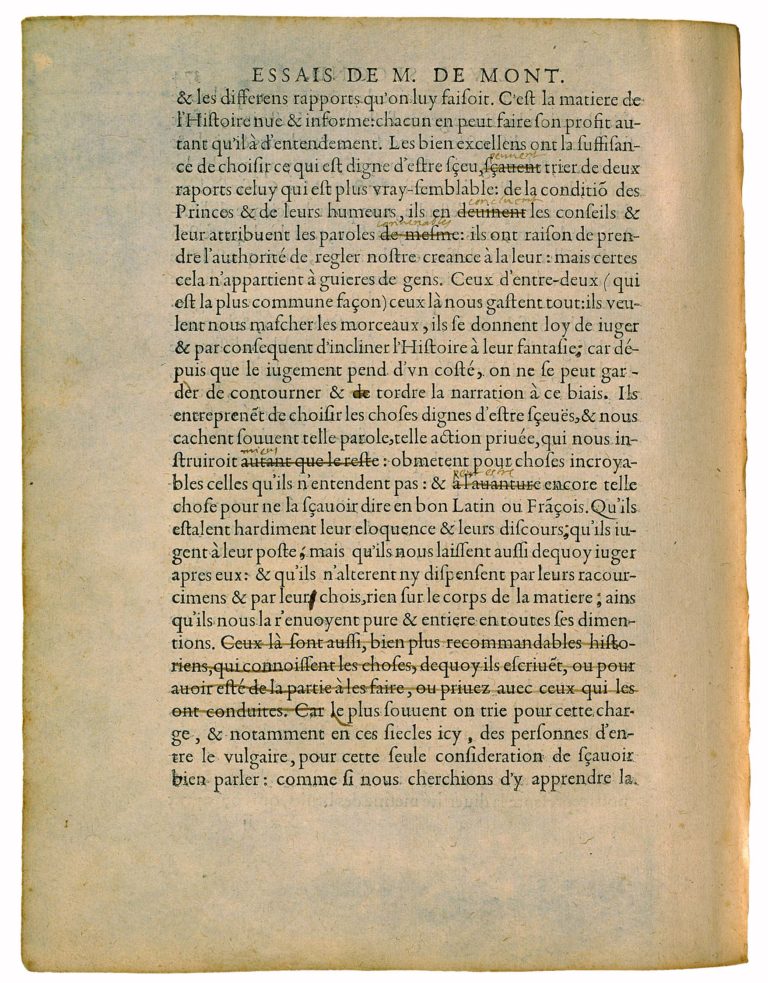 Des Livres de Michel de Montaigne - Essais - Livre 2 Chapitre 10 - Édition de Bordeaux - 013
