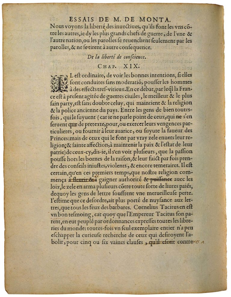 Du Démentir de Michel de Montaigne - Essais - Livre 2 Chapitre 18 - Édition de Bordeaux - 005