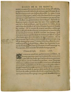 D’un Mot de Caesar de Michel de Montaigne - Essais - Livre 1 Chapitre 53 - Édition de Bordeaux - 001