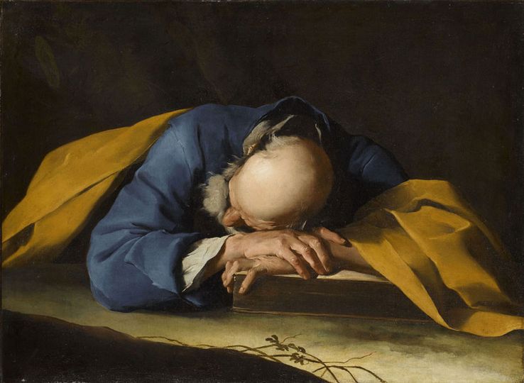Insomnie de Victor Hugo dans Les Contemplations - Peinture de Giuseppe Antonio Petrini - Le sommeil de Saint Pierre - 1759