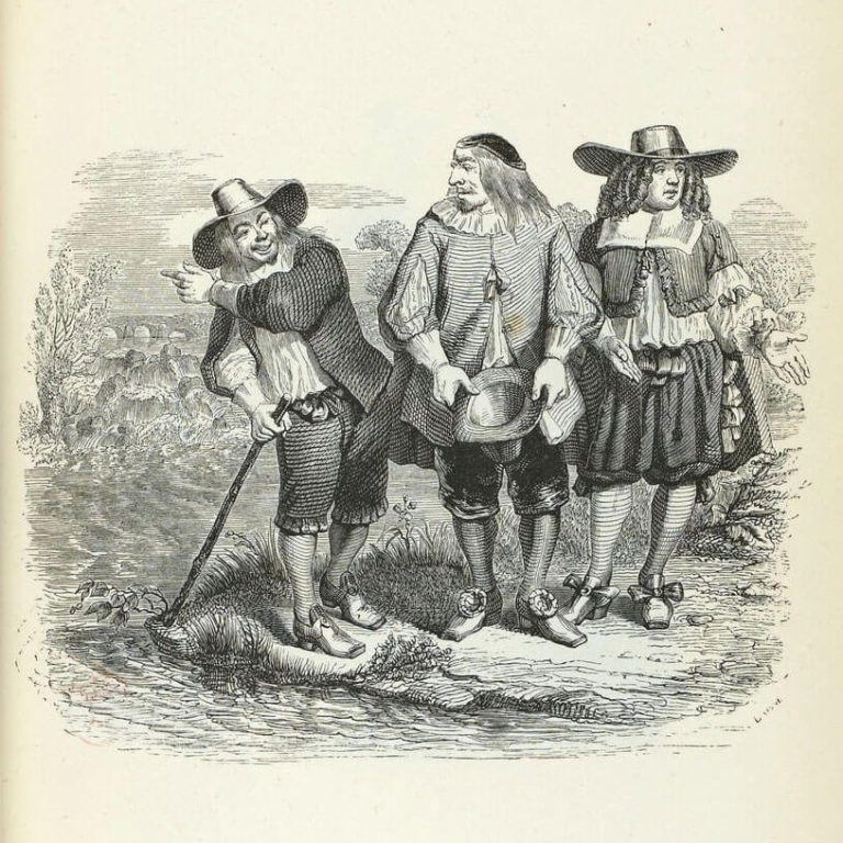 La Femme Noyée de Jean de La Fontaine dans Les Fables - Illustration de Grandville - 1840