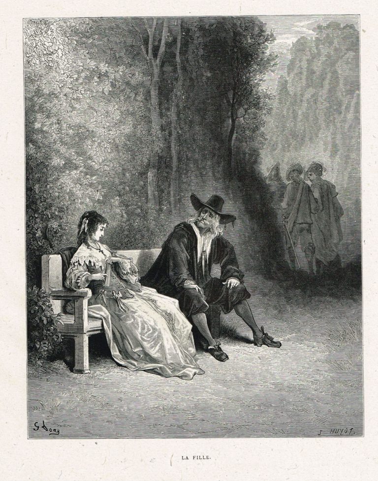 La Fille de Jean de La Fontaine dans Les Fables - Illustration de Gustave Doré - 1876