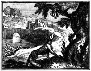 Le Coq et Le Renard de Jean de La Fontaine dans Les Fables - Illustration de François Chauveau - 1688