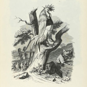 Le Coq et Le Renard de Jean de La Fontaine dans Les Fables - Illustration de Grandville - 1840