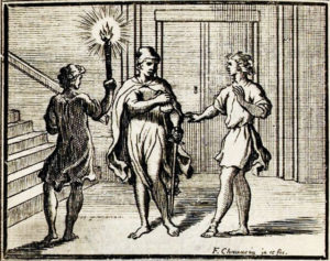 Les Deux Amis de Jean de La Fontaine dans Les Fables - Illustration de François Chauveau - 1688
