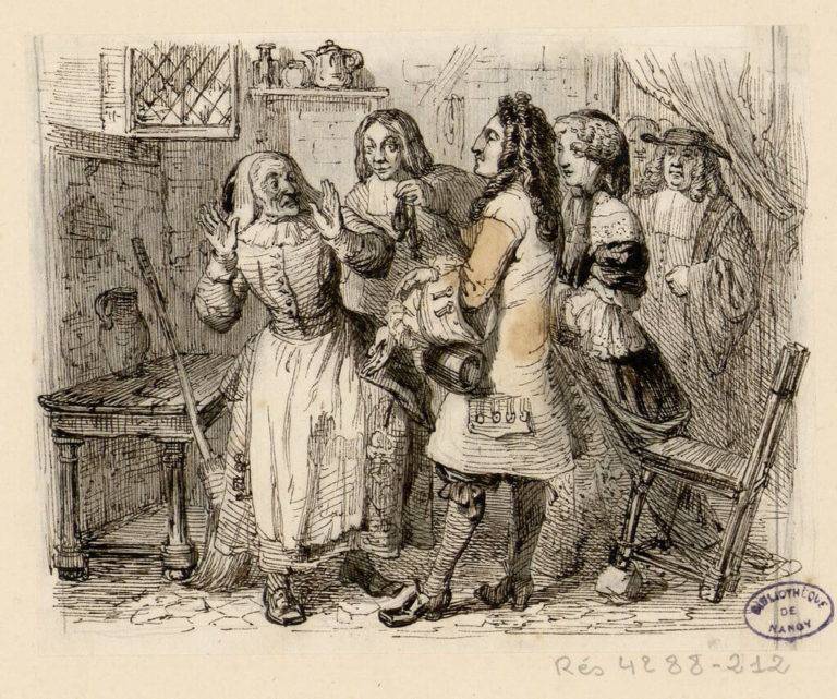 Les Devineresses de Jean de La Fontaine dans Les Fables - Illustration de Grandville - 1840