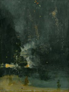 Que Le Sort, Quel Qu'il Soit... de Victor Hugo dans Les Contemplations - Peinture de James Abbott McNeill Whistler - Nocture en noir et or, La chute de la fusée - 1875