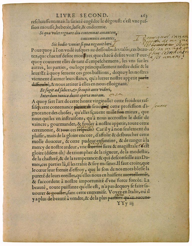 Que Nostre Desir s’Accroit par La Malaisance de Michel de Montaigne - Essais - Livre 2 Chapitre 15 - Édition de Bordeaux - 003