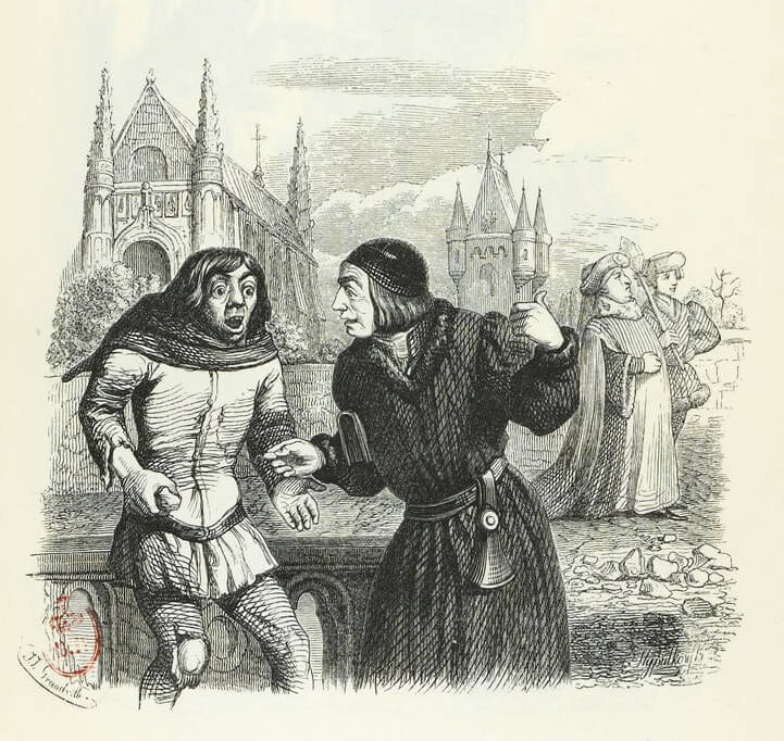 Un Fou et Un Sage de Jean de La Fontaine dans Les Fables - Illustration de Grandville - 1840