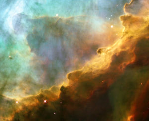 Un Soir que Je Regardais Le Ciel de Victor Hugo dans Les Contemplations - Photographie prise par le téléscope Hubble - Nébuleuse M17 - 1999