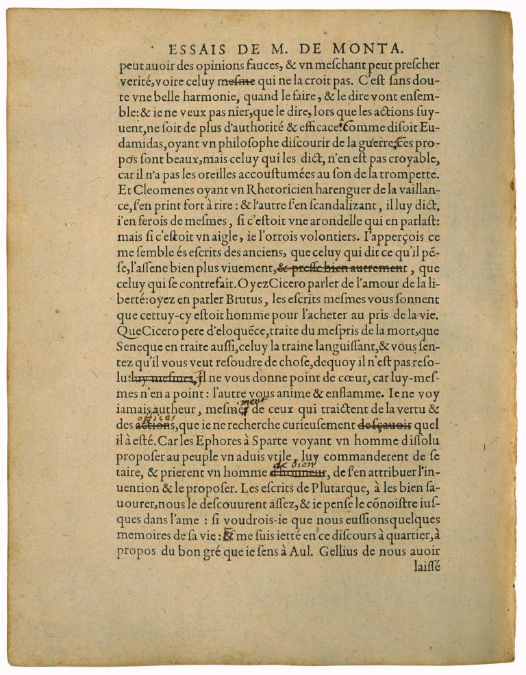 De La Colere de Michel de Montaigne - Essais - Livre 2 Chapitre 31 - Édition de Bordeaux - 003