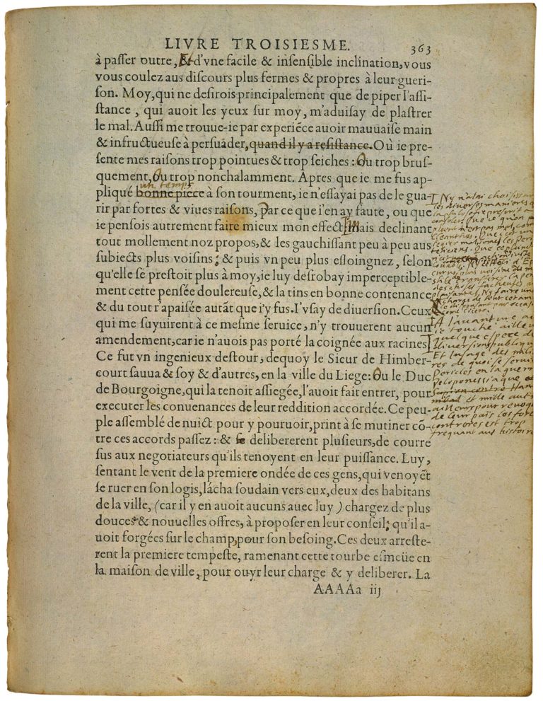 De La Diversion de Michel de Montaigne - Essais - Livre 3 Chapitre 4 - Édition de Bordeaux - 002