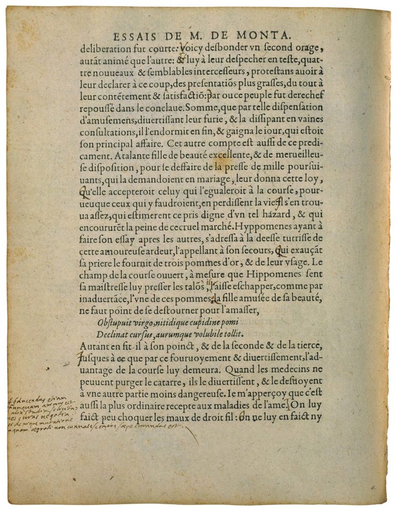 De La Diversion de Michel de Montaigne - Essais - Livre 3 Chapitre 4 - Édition de Bordeaux - 003