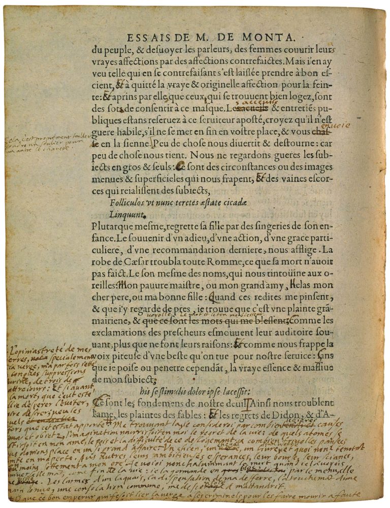 De La Diversion de Michel de Montaigne - Essais - Livre 3 Chapitre 4 - Édition de Bordeaux - 007