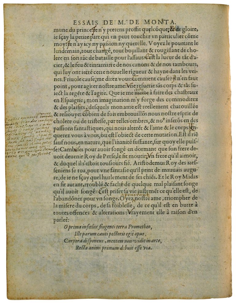 De La Diversion de Michel de Montaigne - Essais - Livre 3 Chapitre 4 - Édition de Bordeaux - 009