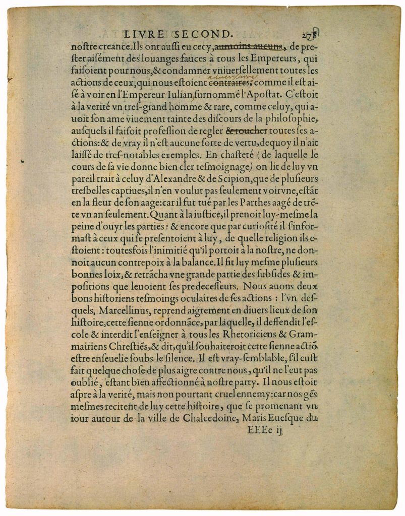 De La Liberté de Conscience de Michel de Montaigne - Essais - Livre 2 Chapitre 19 - Édition de Bordeaux - 002