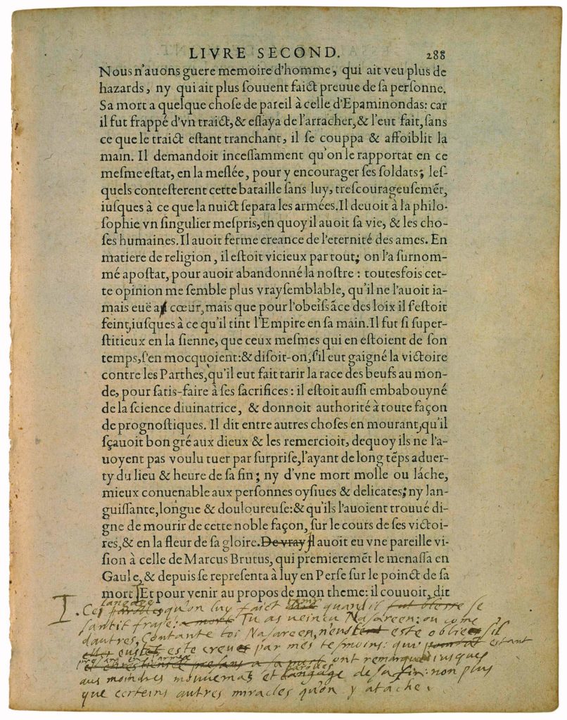 De La Liberté de Conscience de Michel de Montaigne - Essais - Livre 2 Chapitre 19 - Édition de Bordeaux - 004