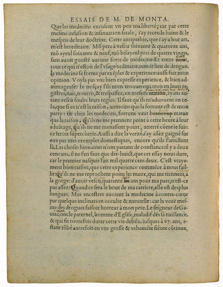 De La Ressemblance Des Enfans Aux Peres de Michel de Montaigne - Essais - Livre 2 Chapitre 37 - Édition de Bordeaux - 007