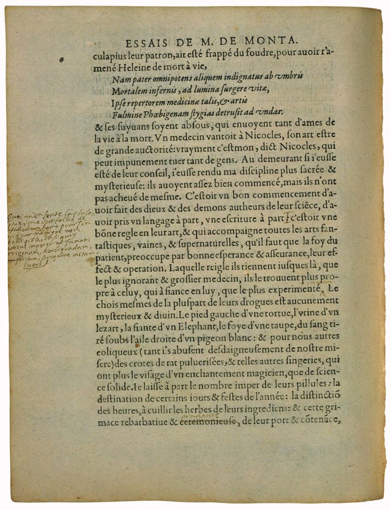 De La Ressemblance Des Enfans Aux Peres de Michel de Montaigne - Essais - Livre 2 Chapitre 37 - Édition de Bordeaux - 013