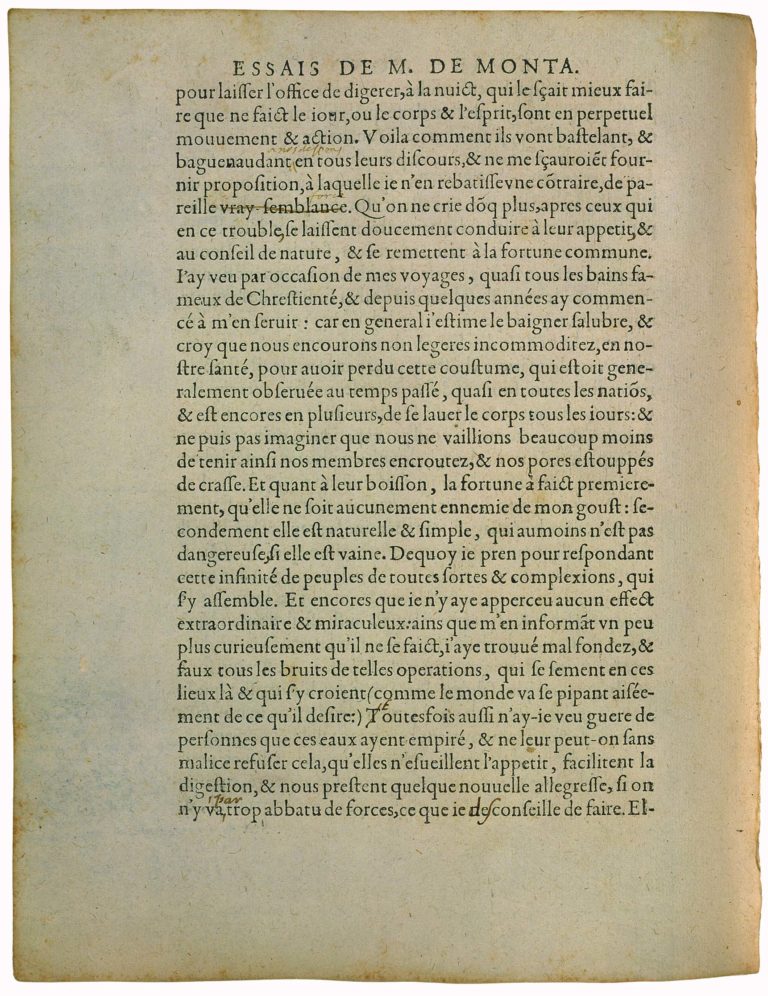 De La Ressemblance Des Enfans Aux Peres de Michel de Montaigne - Essais - Livre 2 Chapitre 37 - Édition de Bordeaux - 021