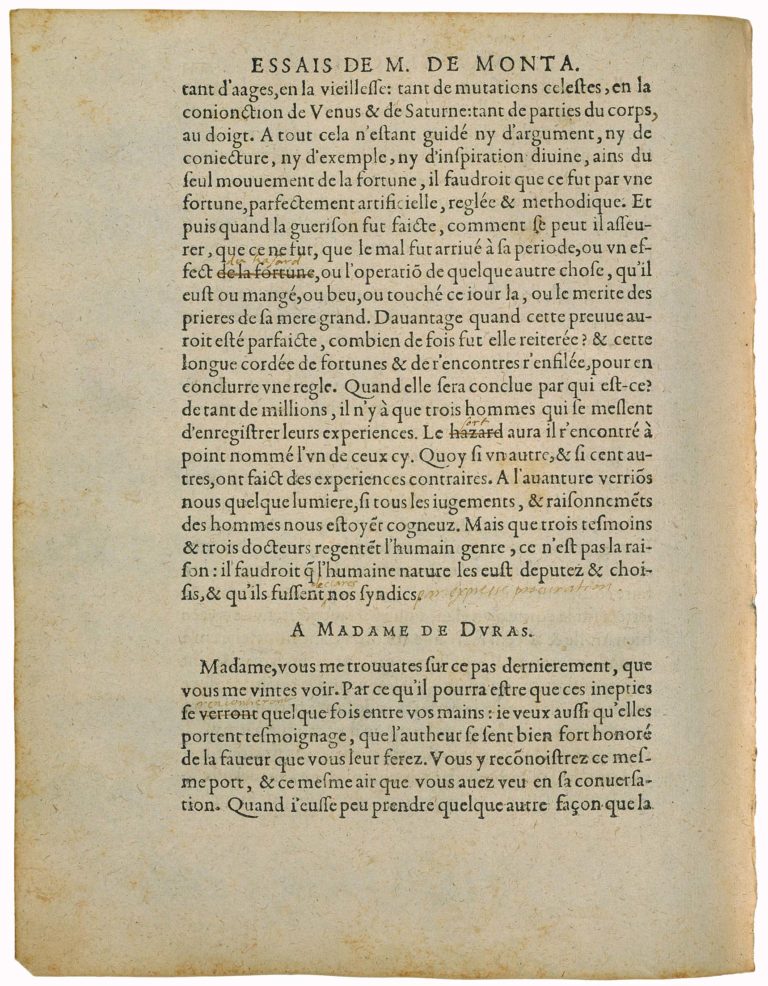 De La Ressemblance Des Enfans Aux Peres de Michel de Montaigne - Essais - Livre 2 Chapitre 37 - Édition de Bordeaux - 029