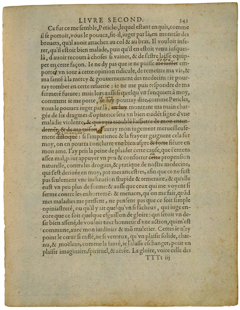 De La Ressemblance Des Enfans Aux Peres de Michel de Montaigne - Essais - Livre 2 Chapitre 37 - Édition de Bordeaux - 032