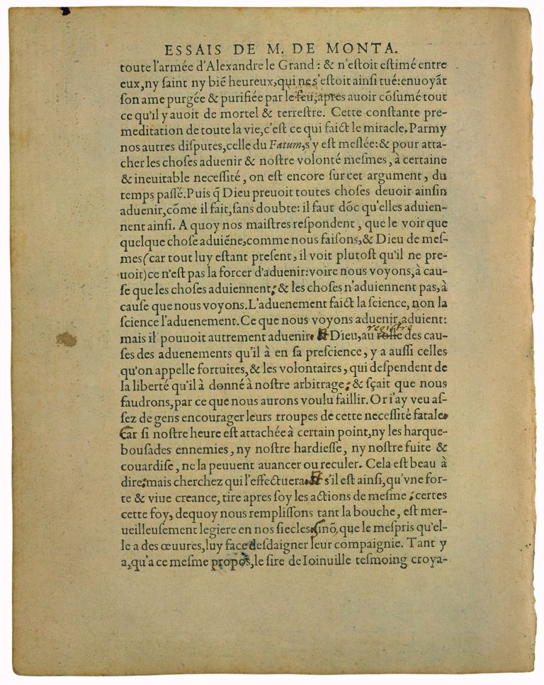 De La Vertu de Michel de Montaigne - Essais - Livre 2 Chapitre 29 - Édition de Bordeaux - 005