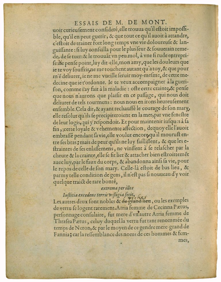 De Trois Bonnes Femmes de Michel de Montaigne - Essais - Livre 2 Chapitre 35 - Édition de Bordeaux - 003