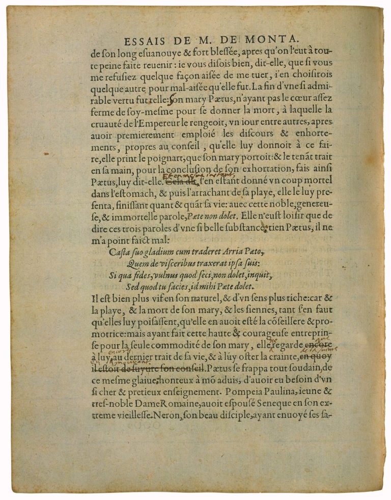 De Trois Bonnes Femmes de Michel de Montaigne - Essais - Livre 2 Chapitre 35 - Édition de Bordeaux - 005