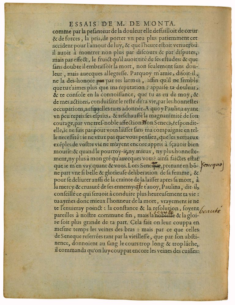 De Trois Bonnes Femmes de Michel de Montaigne - Essais - Livre 2 Chapitre 35 - Édition de Bordeaux - 007