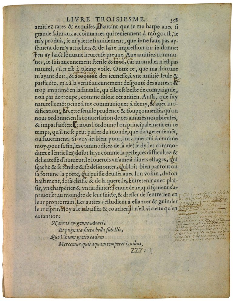 De Trois Commerces de Michel de Montaigne - Essais - Livre 3 Chapitre 3 - Édition de Bordeaux - 004