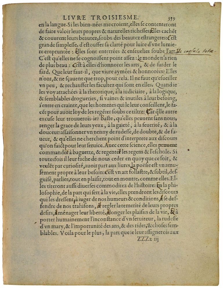 De Trois Commerces de Michel de Montaigne - Essais - Livre 3 Chapitre 3 - Édition de Bordeaux - 006