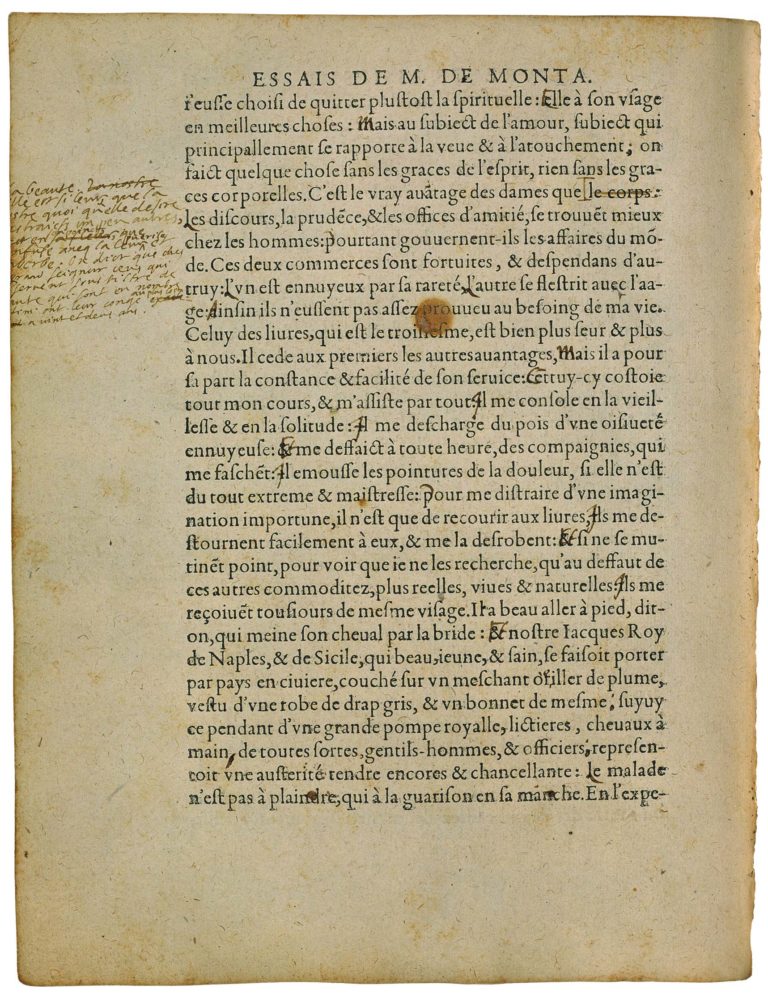 De Trois Commerces de Michel de Montaigne - Essais - Livre 3 Chapitre 3 - Édition de Bordeaux - 011