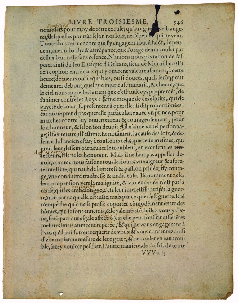 De l’Utile et De l’Honneste de Michel de Montaigne - Essais - Livre 3 Chapitre 1 - Édition de Bordeaux - 005