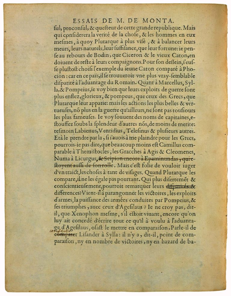 Defence De Seneque et De Plutarque de Michel de Montaigne - Essais - Livre 2 Chapitre 32 - Édition de Bordeaux - 007