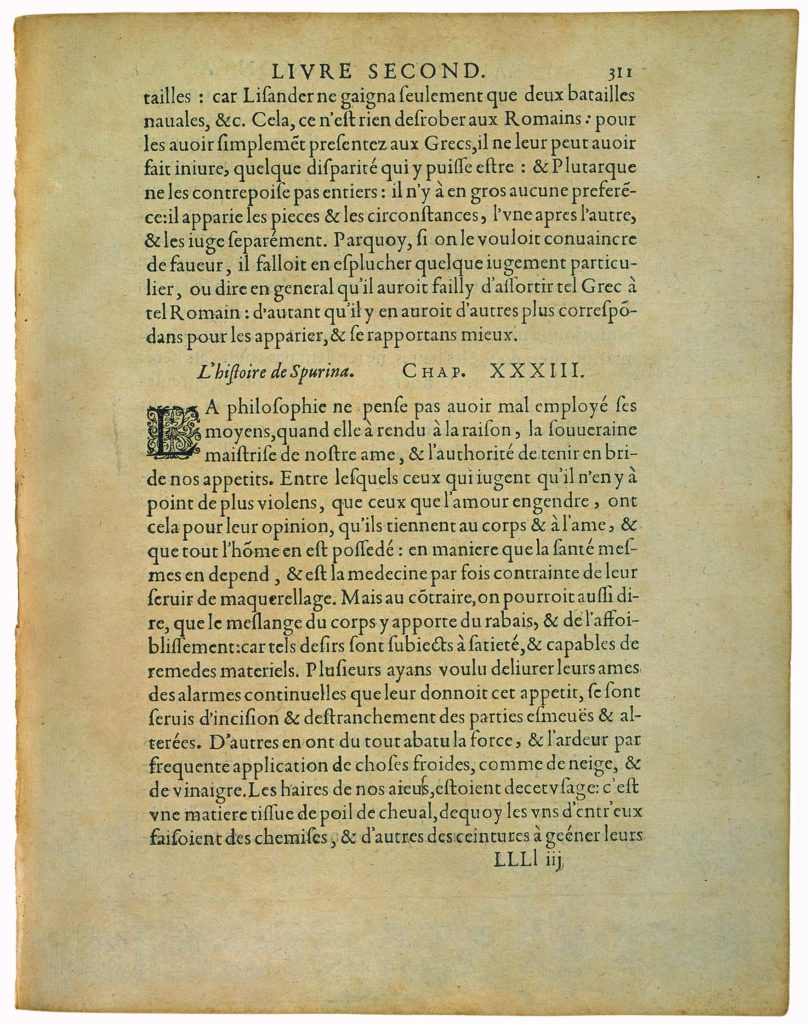 Defence De Seneque et De Plutarque de Michel de Montaigne - Essais - Livre 2 Chapitre 32 - Édition de Bordeaux - 008