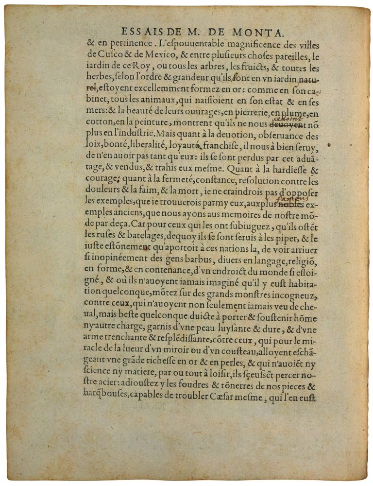 Des Coches de Michel de Montaigne - Essais - Livre 3 Chapitre 6 - Édition de Bordeaux - 011