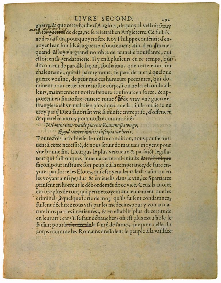 Des Mauvais Moyens Employés à Bonne Fin de Michel de Montaigne - Essais - Livre 2 Chapitre 23 - Édition de Bordeaux - 003