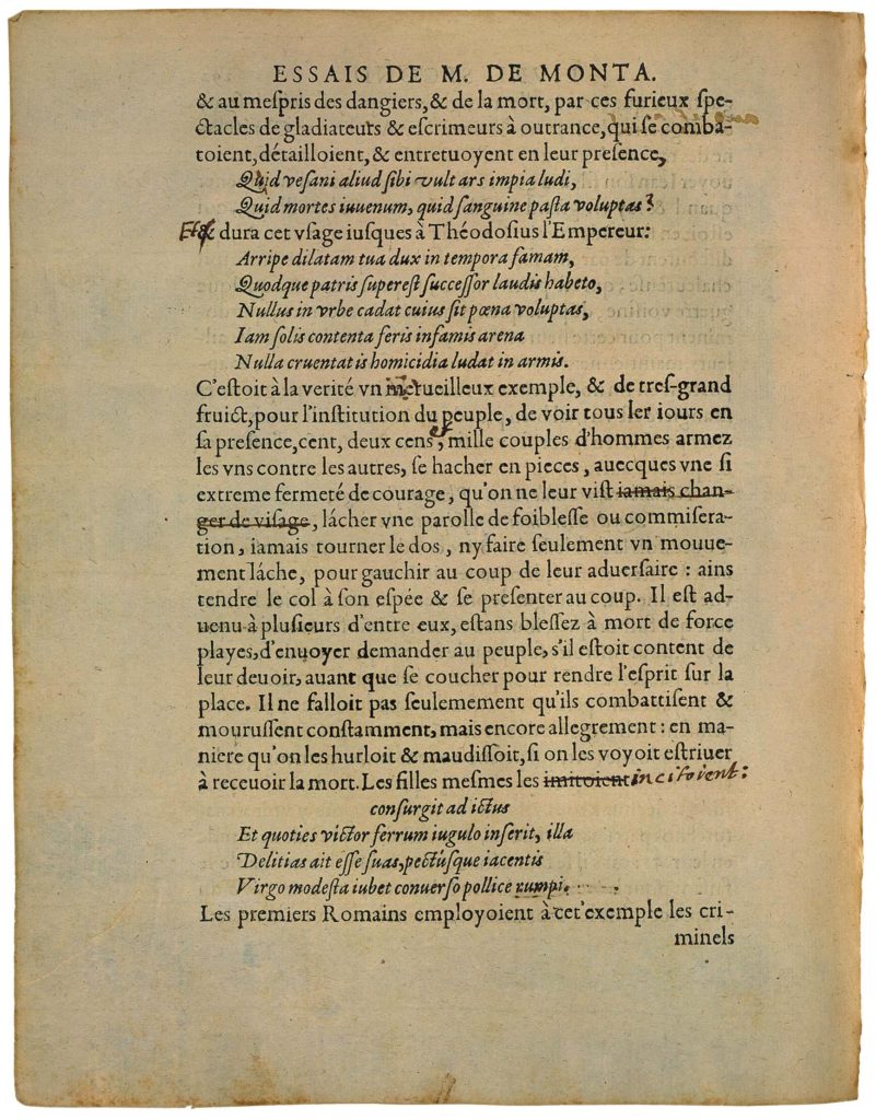 Des Mauvais Moyens Employés à Bonne Fin de Michel de Montaigne - Essais - Livre 2 Chapitre 23 - Édition de Bordeaux - 004