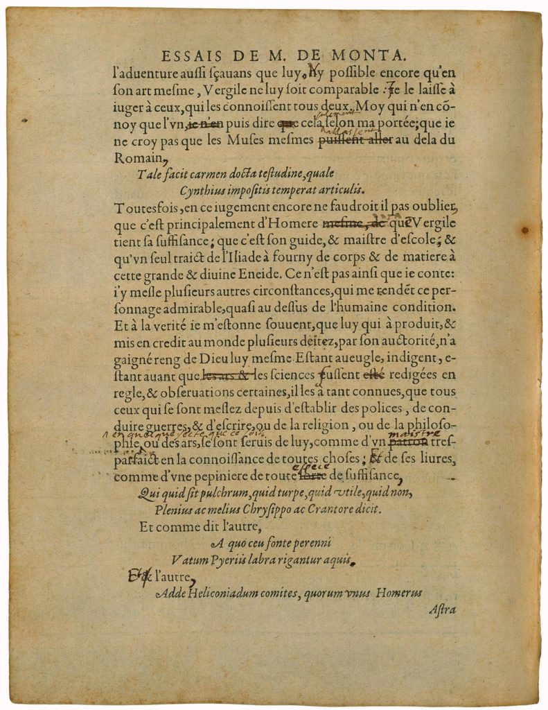 Des Plus Excellens Hommes de Michel de Montaigne - Essais - Livre 2 Chapitre 36 - Édition de Bordeaux - 002