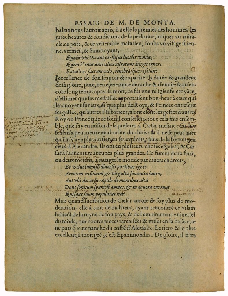 Des Plus Excellens Hommes de Michel de Montaigne - Essais - Livre 2 Chapitre 36 - Édition de Bordeaux - 006