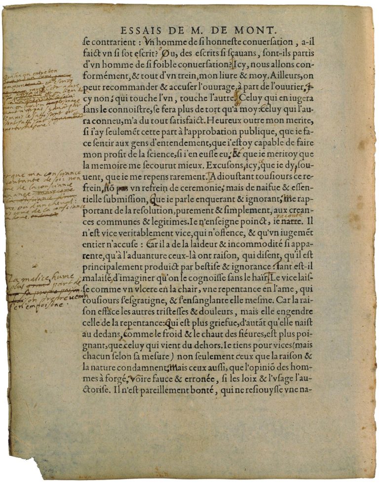 Du Repentir de Michel de Montaigne - Essais - Livre 3 Chapitre 2 - Édition de Bordeaux - 003