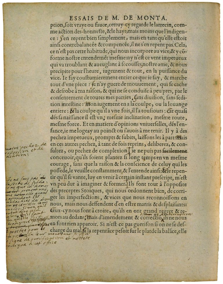 Du Repentir de Michel de Montaigne - Essais - Livre 3 Chapitre 2 - Édition de Bordeaux - 009