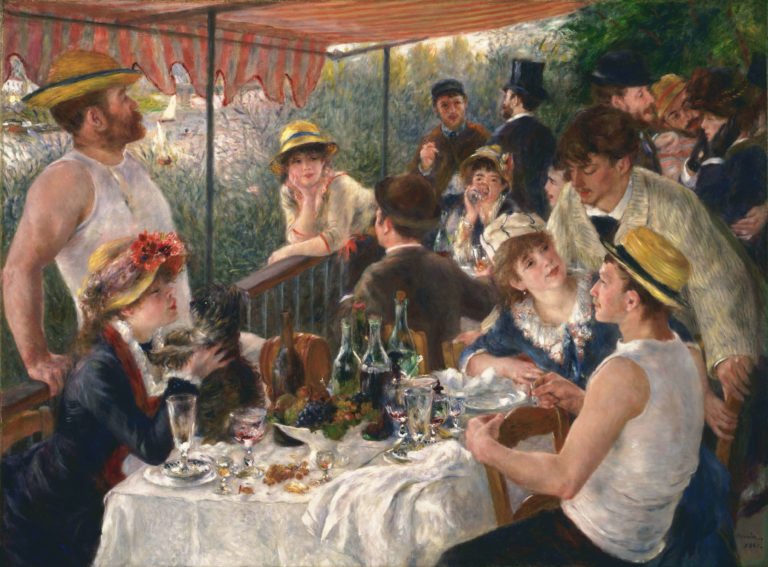 Joies du Soir de Victor Hugo dans Les Contemplations - Peinture de Pierre-Auguste Renoir - Le déjeuner des canotiers - 1881
