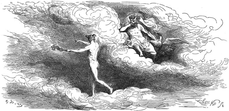 Jupiter et Les Tonnerres de Jean de La Fontaine dans Les Fables - Illustration de Gustave Doré - 1876
